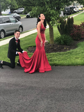 Vestido de fiesta clásico de sirena con cola, vestido de noche Y4343